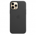 Acc. Чехол-накладка для iPhone 12/12 Pro Apple Case MagSafe (Кожа) (Черный) (MHKG3ZE)
