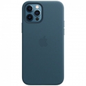 Acc. Чехол-накладка для iPhone 12 Pro Max Apple Case MagSafe (Copy) (Кожа) (Тёмно-синий)