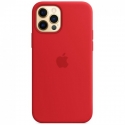 Acc. Чехол-накладка для iPhone 12 Pro Max Apple Case MagSafe (Copy) (Кожа) (Красный)