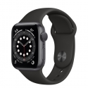 Годинники Apple Watch Series 6 GPS + LTE 44mm Space Gray Aluminum Case with Black Sport B. (M07H3)