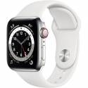 Годинники Apple Watch Series 6 GPS + LTE 40mm Silver St.Steel Case w. White Sport B. (M02U3)