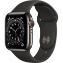 Годинники Apple Watch Series 6 GPS + LTE 40mm Graphite St.Steel Case w. Black Sport B (M02Y3)