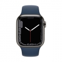 Годинники Apple Watch Series 7 GPS + LTE 41mm Graphite St.Steel Case w. Abyss Blue S. Band (MKHJ3)