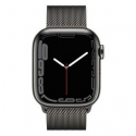 Годинники Apple Watch Series 7 GPS + LTE 41mm Graphite St.Steel Case w. Graphite Milanese L. (MKHK3)