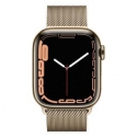 Годинники Apple Watch Series 7 GPS + LTE 45mm Gold St.Steel Case with Gold Milanese Loop (MKJG3)