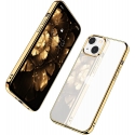 Acc. Чехол-накладка для iPhone 13 TGM Transparent Case (Силикон) (Прозрачный/Золотой)