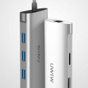 Асс. Переходник-адаптер WIWU Alpha 6 in 1 USB-C Hub (Silver) (0,1m) (A631STR)