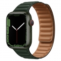 Годинники Apple Watch Series 7 GPS + LTE 45mm Green Aluminum w. Sequoia Green Leather Link (MKML3)