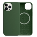 Acc. Чехол-накладка для iPhone 13 Pro WIWU Magnetic Leather Series (Экокожа) (Зелёный)