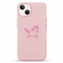 Acc. Чехол-накладка для iPhone 13 Pump Silicone Minimalistic Case Unicorn (Силикон) Розовый (PMSLMN1