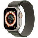  Apple Watch Ultra GPS + LTE 49mm Titanium Case w. Green Alpine Loop - Large (MQEX3, MQFP3)