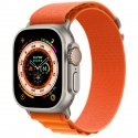  Apple Watch Ultra GPS + LTE 49mm Titanium Case w. Orange Alpine Loop-Large (MQEV3, MQFM3)