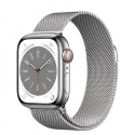 Годинники Apple Watch Series 8 GPS + LTE 41mm Silver St.Steel Milanese Loop Silver (MNJ73, MNJ83)