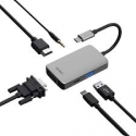 Асс. Перехідник-адаптер WIWU Alpha 5 in 1 USB-C Hub (Gray) (0.1m) (A513HVP)