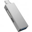 Асс. Перехідник-адаптер WIWU USB-C Hub (Silver) (T02 Pro)