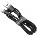 Асс. Кабель Baseus Cafule Cable USB For lightning 2.4 A 0.5M (Black/Grey) (1m) (CALKLF-AG1)