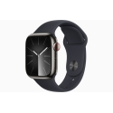 Годинники Apple Watch Series 9 GPS+LTE 45mm Graphite St.Steel Midnight Blue Sport Band S/M (MRMV3)