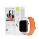  Blueo Magnetic Silicone Watch Band 42/44/45/49mm White/Orange (BL005WOR)