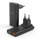 .   Choetech GaN ultra thin wall charger Black (PD6011-BK)