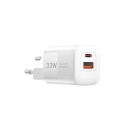 ���. ��������� �� WIWU Wall Fast Charger USB-C+USB 33W White (Wi-U008)