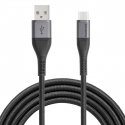 ���. ������ GLASSCOVE BRAID2 USB-A to USB-C (Black) (1m) (GB-AC13BK)
